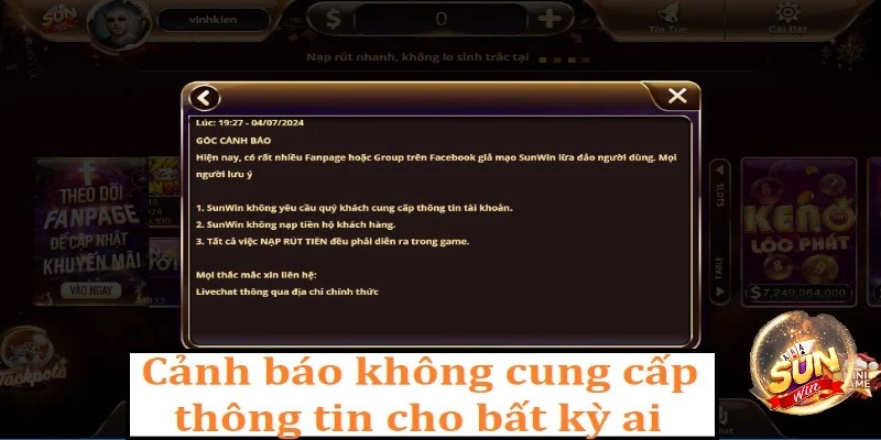 Cách xử lý lỗi khi nạp tiền tại Sunwin