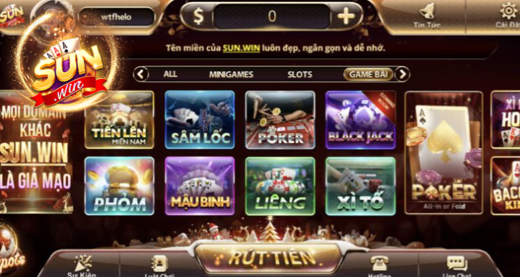 Danh mục game hot nhất của thương hiệu Sunwin